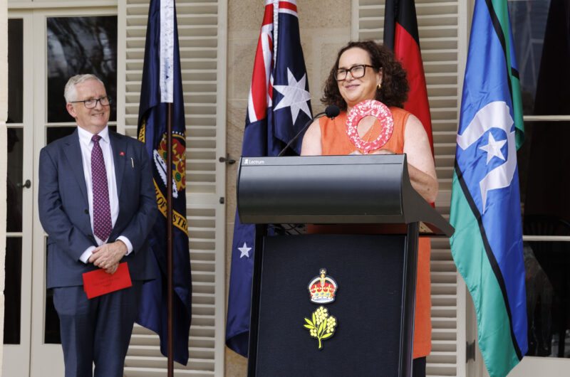 Catherine MacDougall, winner of the 2025 Paul Cross Educator of the Year Award,