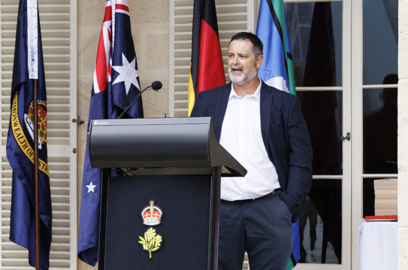 CEO Robert Friskin, Wugu Nyambil Ltd, winners of the 2025 Employer of the Year Award.