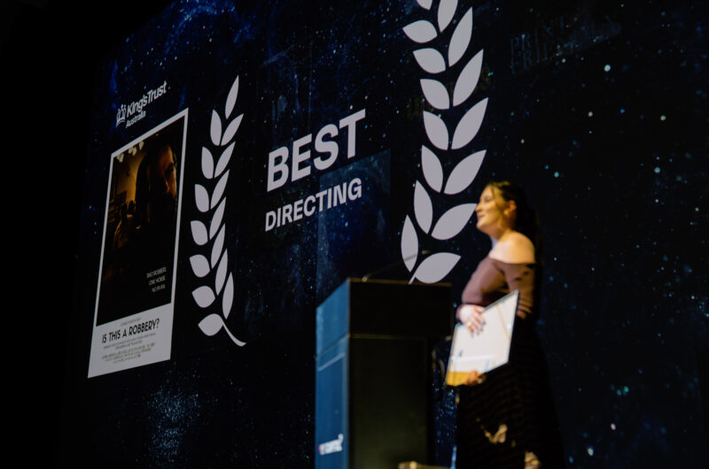 Danni Fenech accepts Best Directing Award at the Australian Youth Film Festival