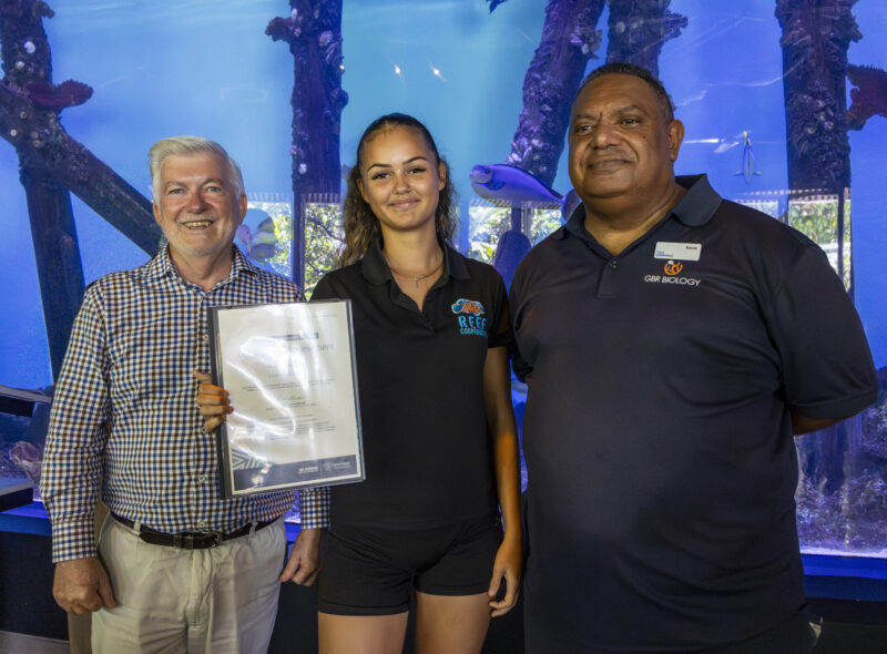Get Into Reef Conservation Graduate Lexi at her graduation ceremony.